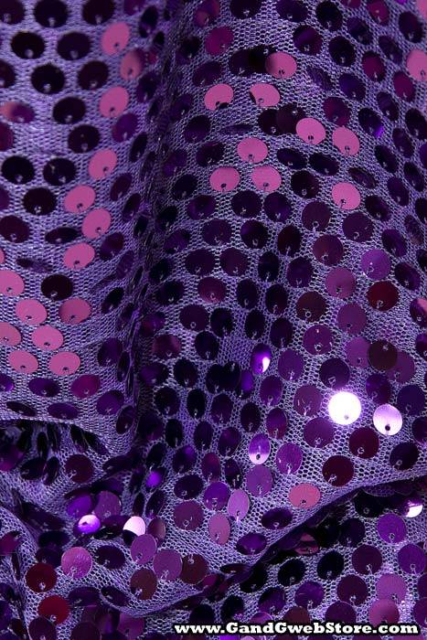 60&quot; X 3yds Sequin Netting Purple