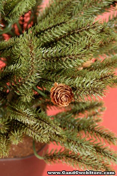 2ft Angel Pine Tree W/cone Green