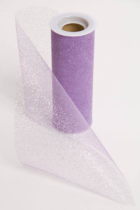 6" X 10yds Sparkle Tulle Lavender