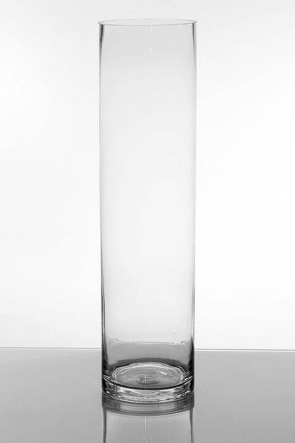 5" X 20" Cylinder Glass Vase Clear