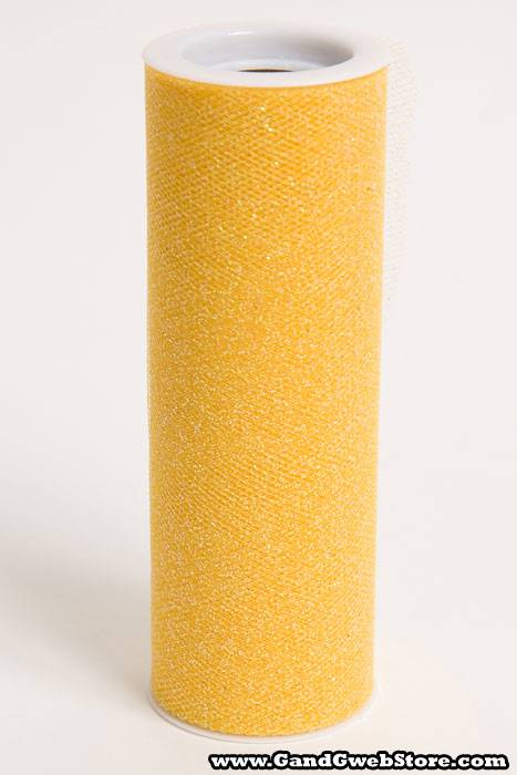 6" X 10yds Sparkle Tulle Yellow