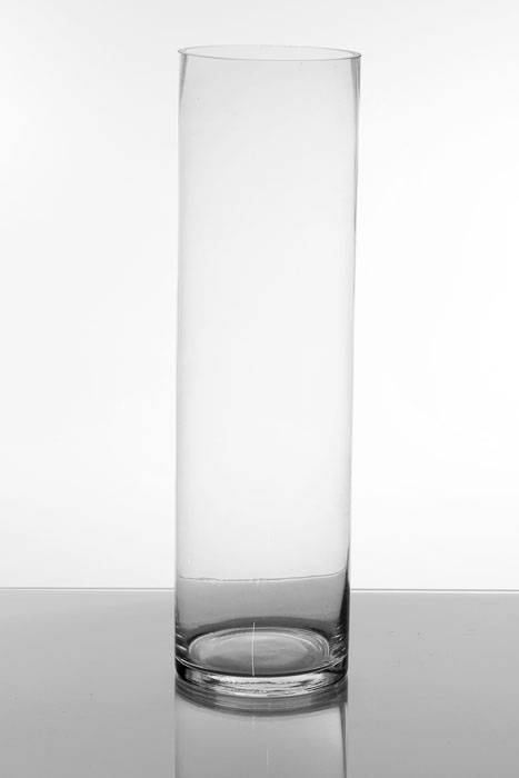 5" X 18" Cylinder Glass Vase Clear