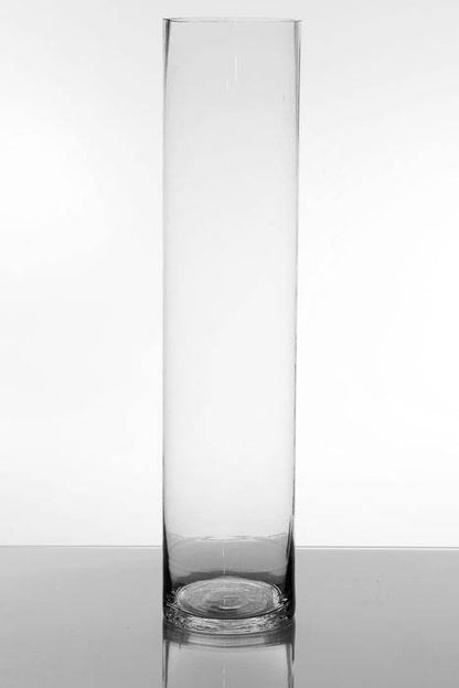 5" X 22" Cylinder Glass Vase Clear