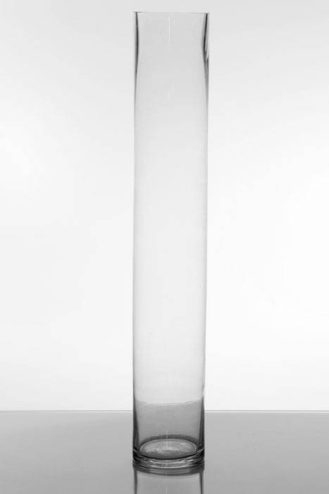 4" X 24" Cylinder Glass Vase Clear