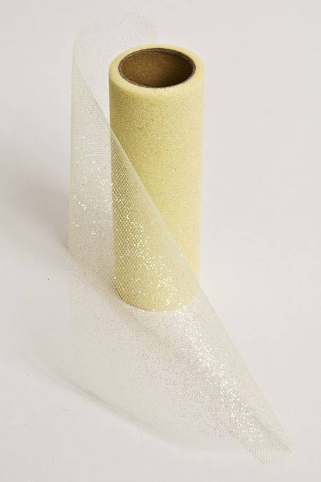 6" X 10yds Sparkle Tulle Lemon