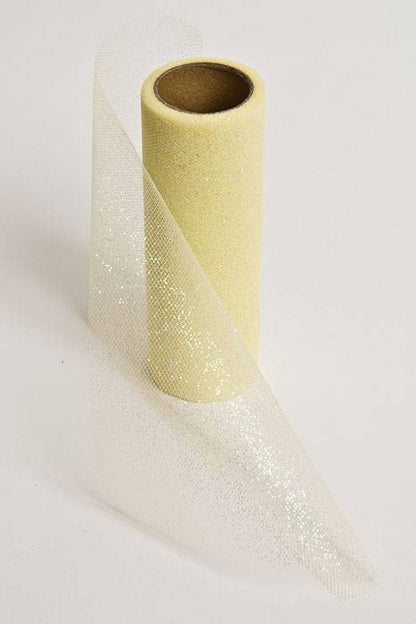 6" X 10yds Sparkle Tulle Lemon