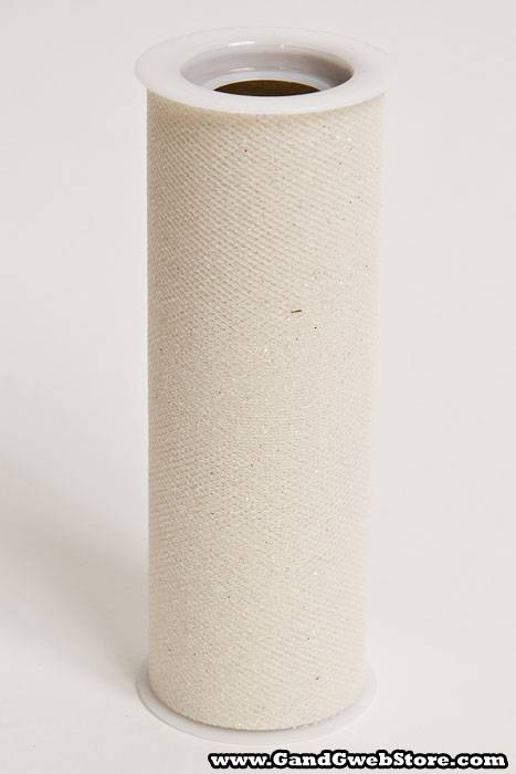 6" X 10yds Sparkle Tulle Ivory