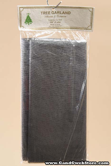 44" X 3yds Sheer Fabric Gray