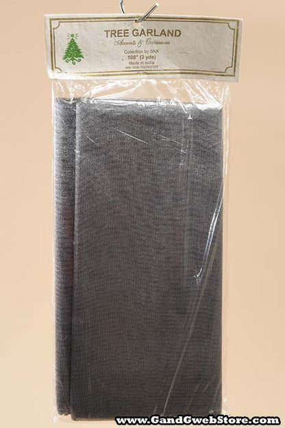 44" X 3yds Sheer Fabric Gray