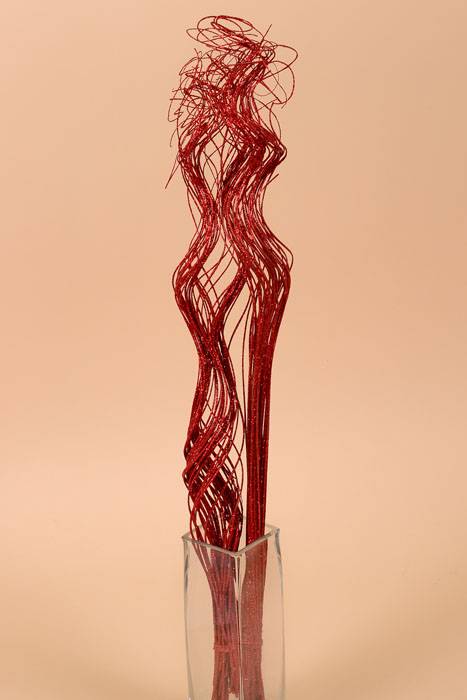 30" Sparkle Curly Ting Ting Red