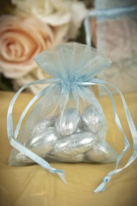 3" X 4" Organza Pouch Blue Pkg/12