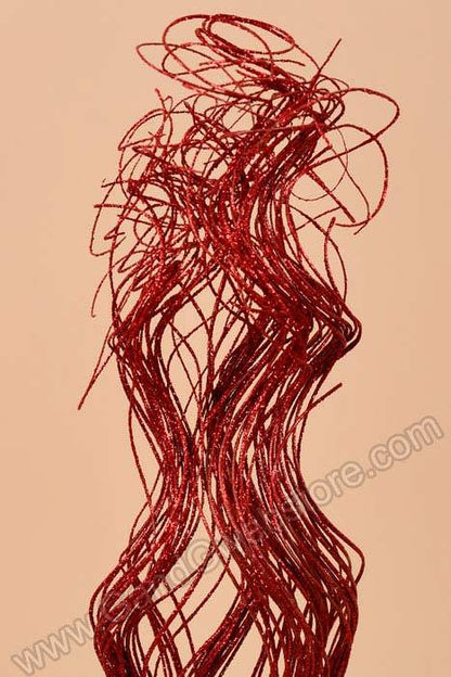 30" Sparkle Curly Ting Ting Red