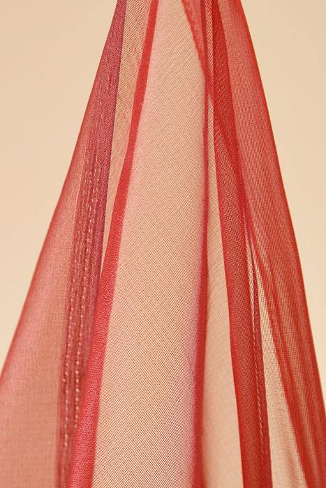 44" X 3yds Sheer Fabric Red