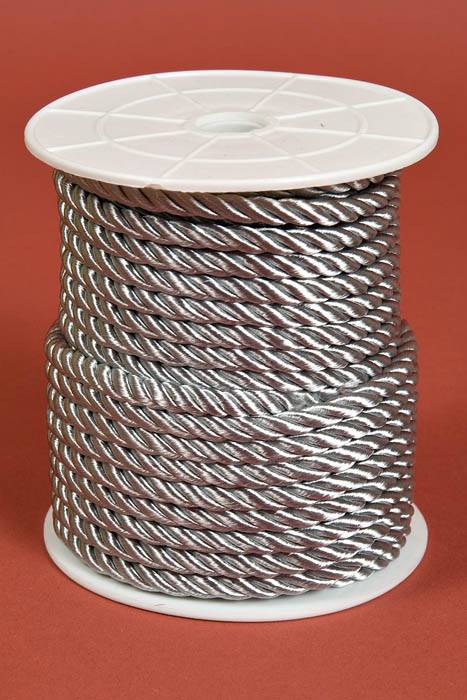 6mm X 20yds Satin Cord Silver