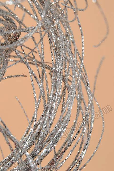 30" Sparkle Curly Ting Ting Silver