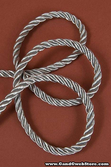 6mm X 20yds Satin Cord Silver