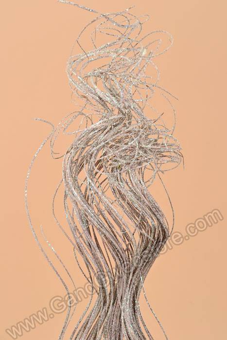 30" Sparkle Curly Ting Ting White