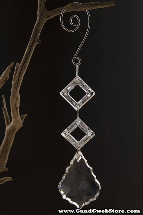 6.5" X 75mm Crystal Drop Hanging Clear