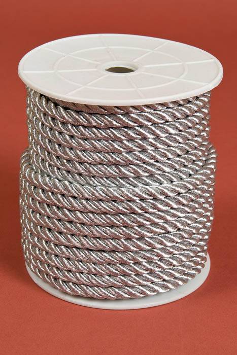 6mm X 20yds Metallic Cord Silver