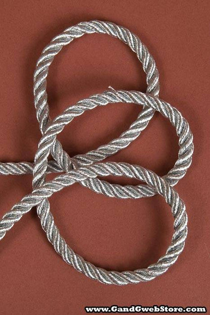 6mm X 20yds Metallic Cord Silver