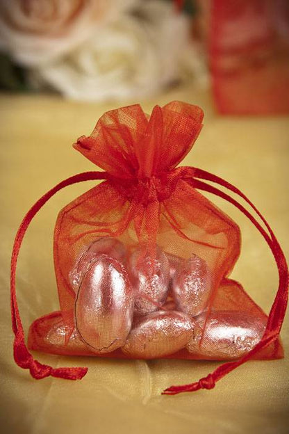 3" X 4" Sheer Pouches Bag Red Pkg/12