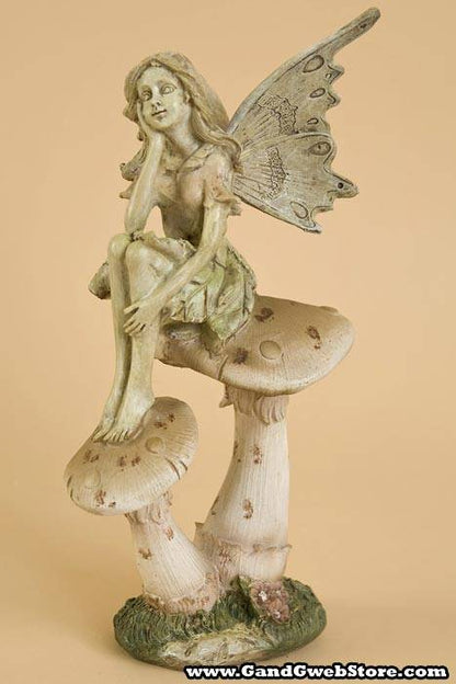 12" Fairy On Mushroom