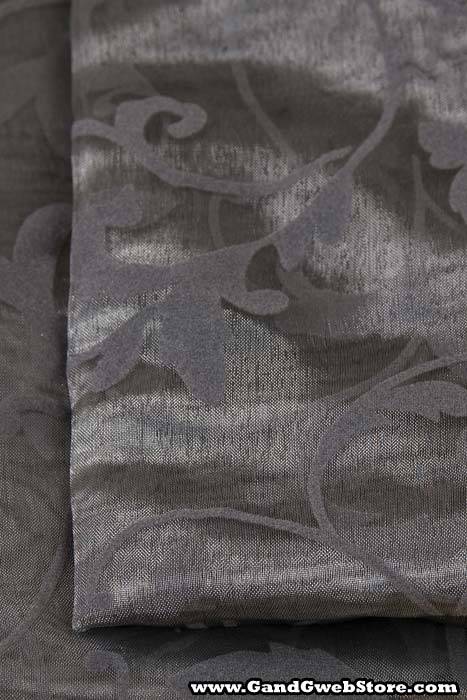 25" X 3yds Sheer Damask Sheet Silver