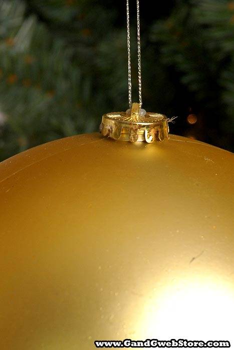 200mm Matt Plastic Ball Gold