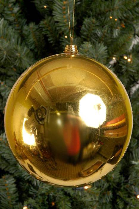 200mm Shiny Plastic Ball Gold