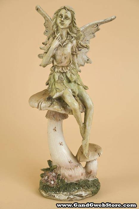 12" Fairy On Mushroom