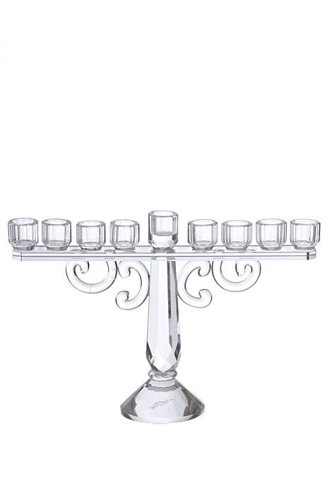 14" X 9.5" Crystal 9-lite Candle Holder Clear