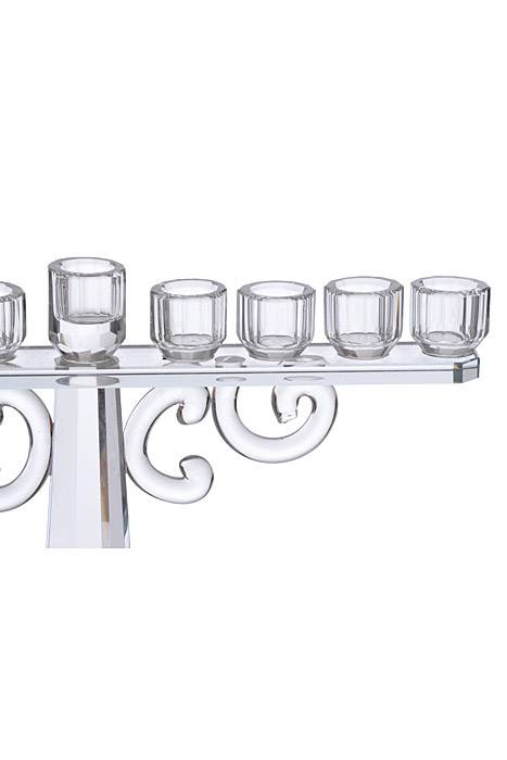 14" X 9.5" Crystal 9-lite Candle Holder Clear