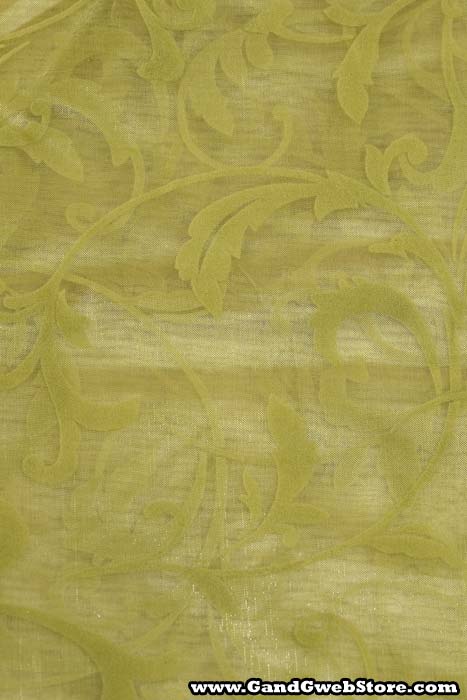 25" X 3yds Sheer Damask Sheet Olive