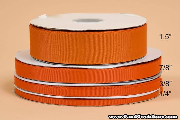 Grosgrain Ribbon Torrid Orange 