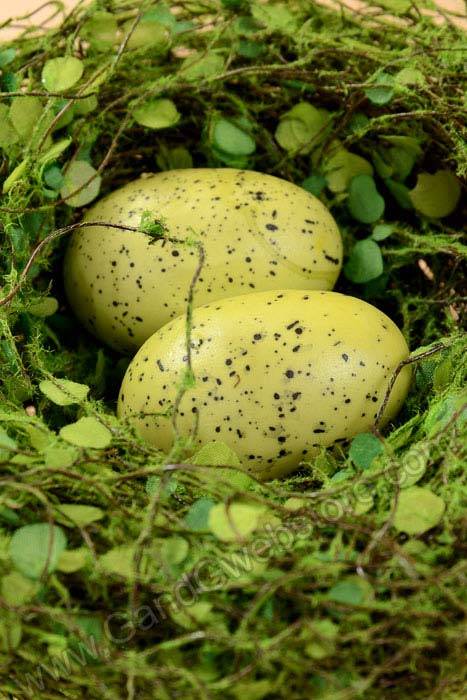 7" Nest W/2 Eggs &amp; Stick Natural