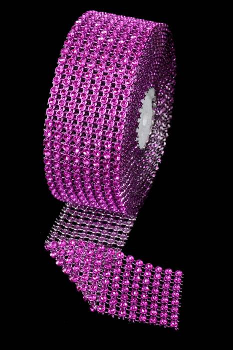 2" X 5yds Diamond Wrap Fuchsia