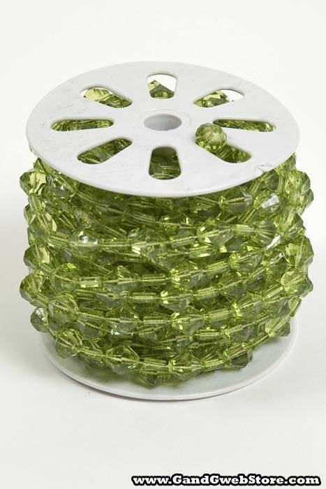 10yds Beaded Garland Roll Apple Green