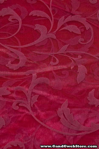 25" X 3yds Sheer Damask Sheet Fuchsia