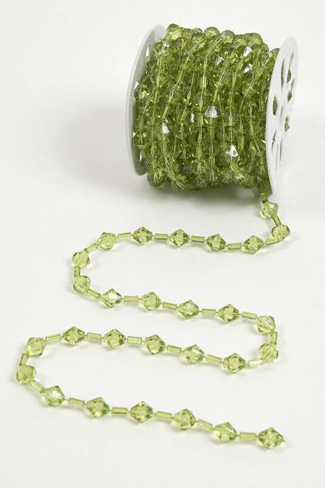 10yds Beaded Garland Roll Apple Green
