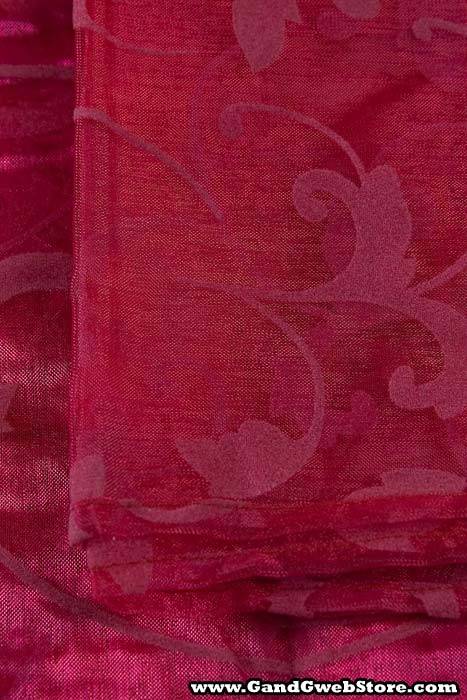 25" X 3yds Sheer Damask Sheet Fuchsia