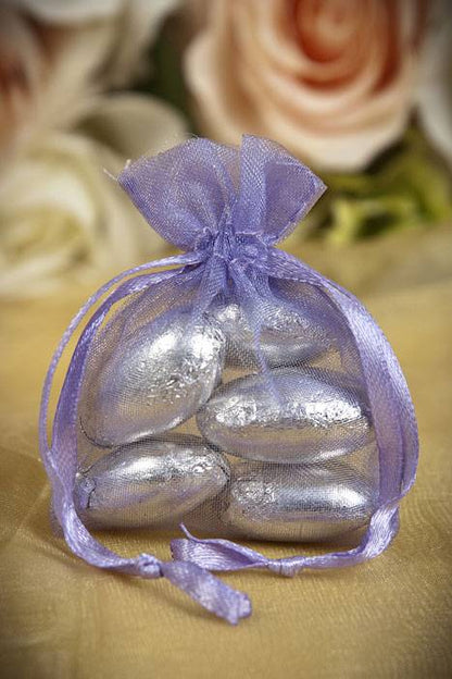 2" X 2.5" Organza Pouches Lavender Pkg/12
