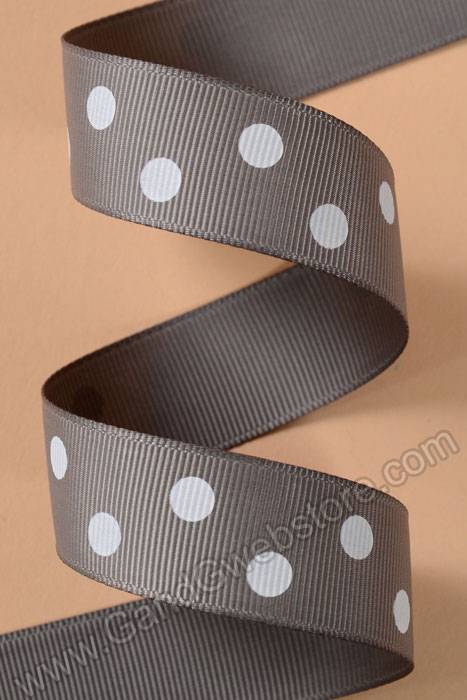 7/8" X 17yds Grosgrain Metal Grey 
