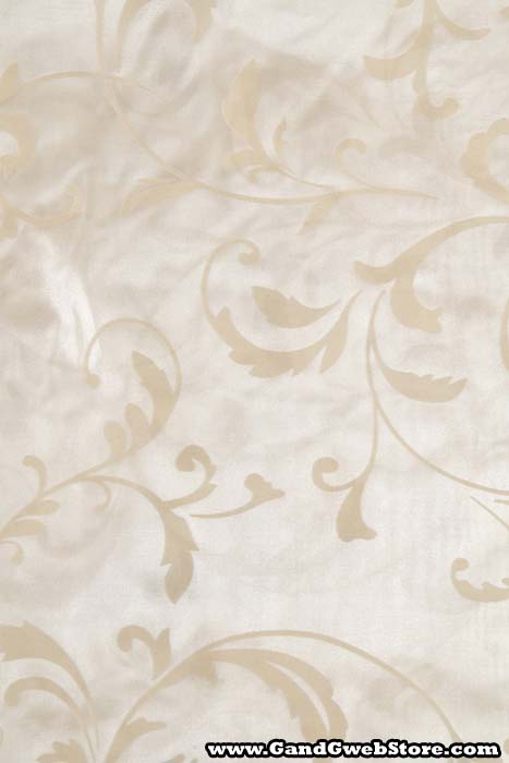 25" X 108" Printed Satin Sheet Cream