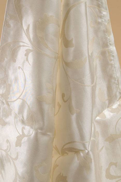 25" X 108" Printed Satin Sheet Cream