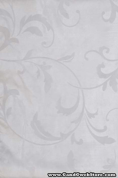 25" X 108" Printed Satin Sheet White