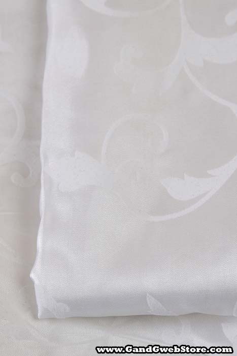 25" X 108" Printed Satin Sheet White