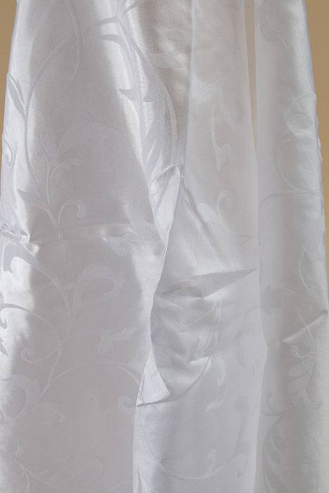 25" X 108" Printed Satin Sheet White