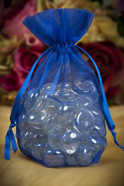 3.5" X 5" X 1.5" Organza Pouches Royal Blue Pkg/12