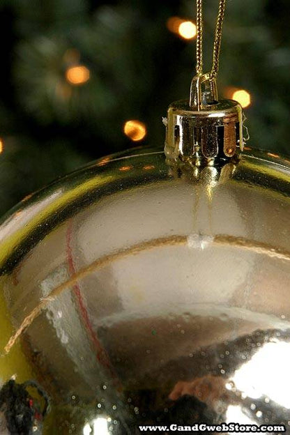 150mm Shiny Plastic Ball Gold