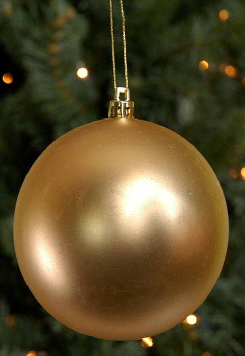 100mm Matte Plastic Ball Gold Box/6